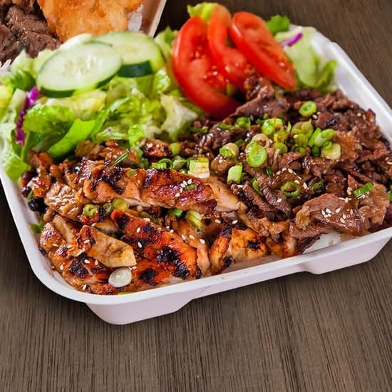 Chicken & Beef Plate.