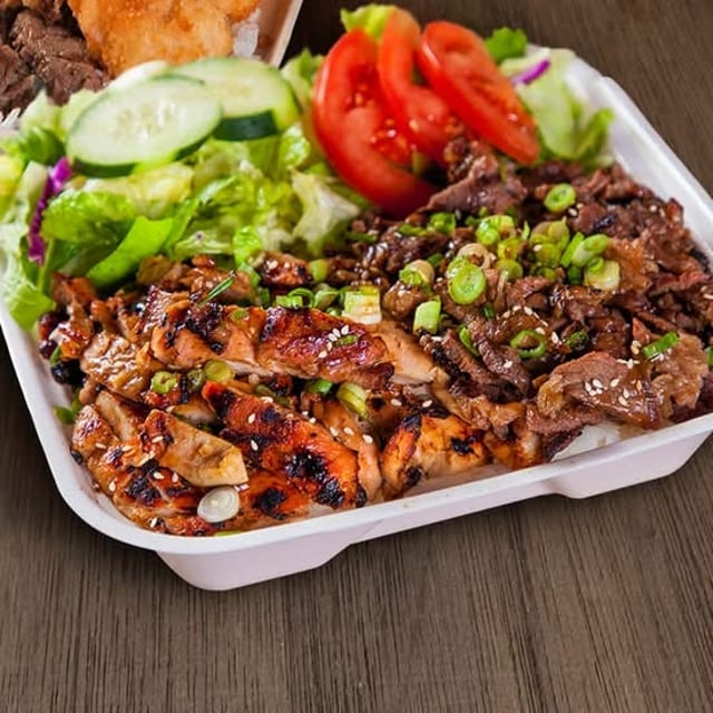 Chicken & Beef Plate.